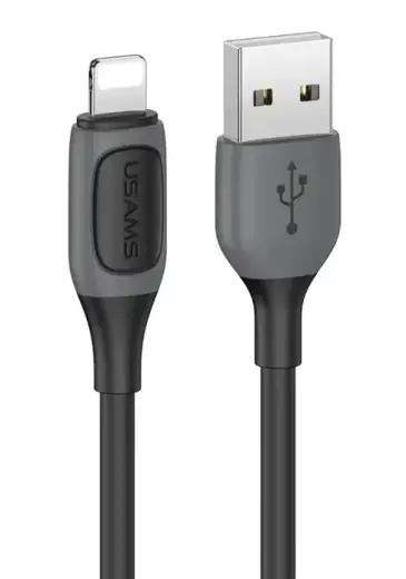 Usams US-SJ595 data transfer and charging cable | USB-A to Lightning | 12W | 1m | black