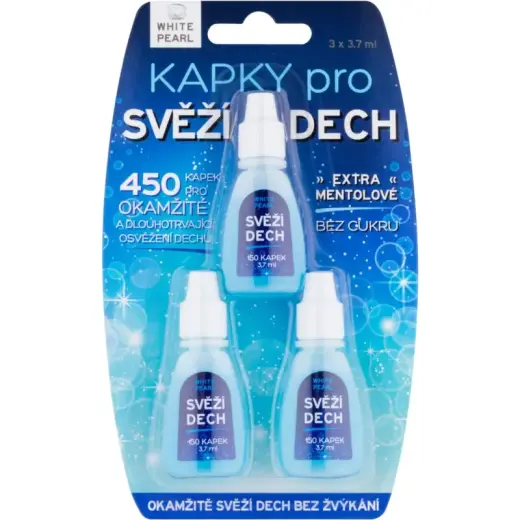 White Pearl Dental Care Drops for Fresh Breath 3 X 3.7 Ml
