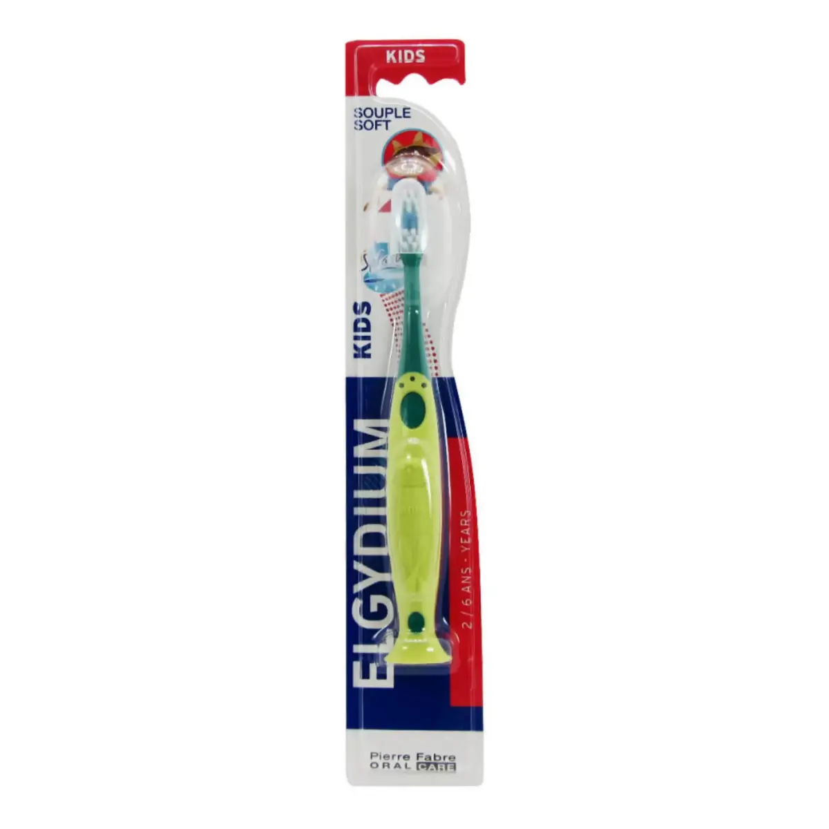 Elgydium, Kids Shark, Toothbrush, Green