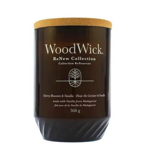 WoodWick ReNew Cherry Blossom & Vanilla candle large 368 g