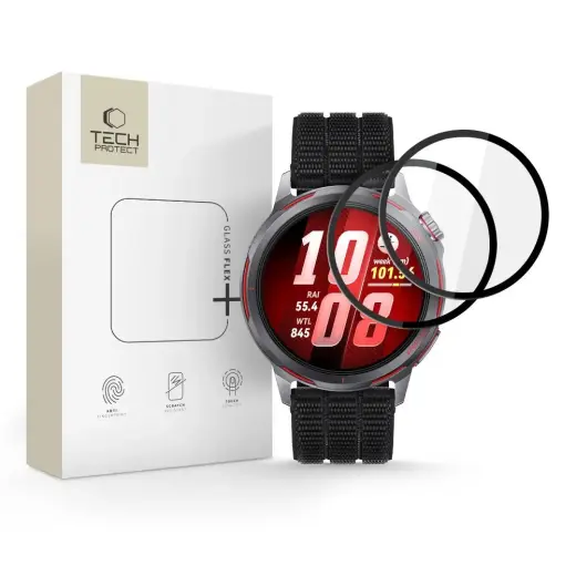 Tech-Protect aizsargstikls priekš Huawei Watch GT Runner 2 | melns