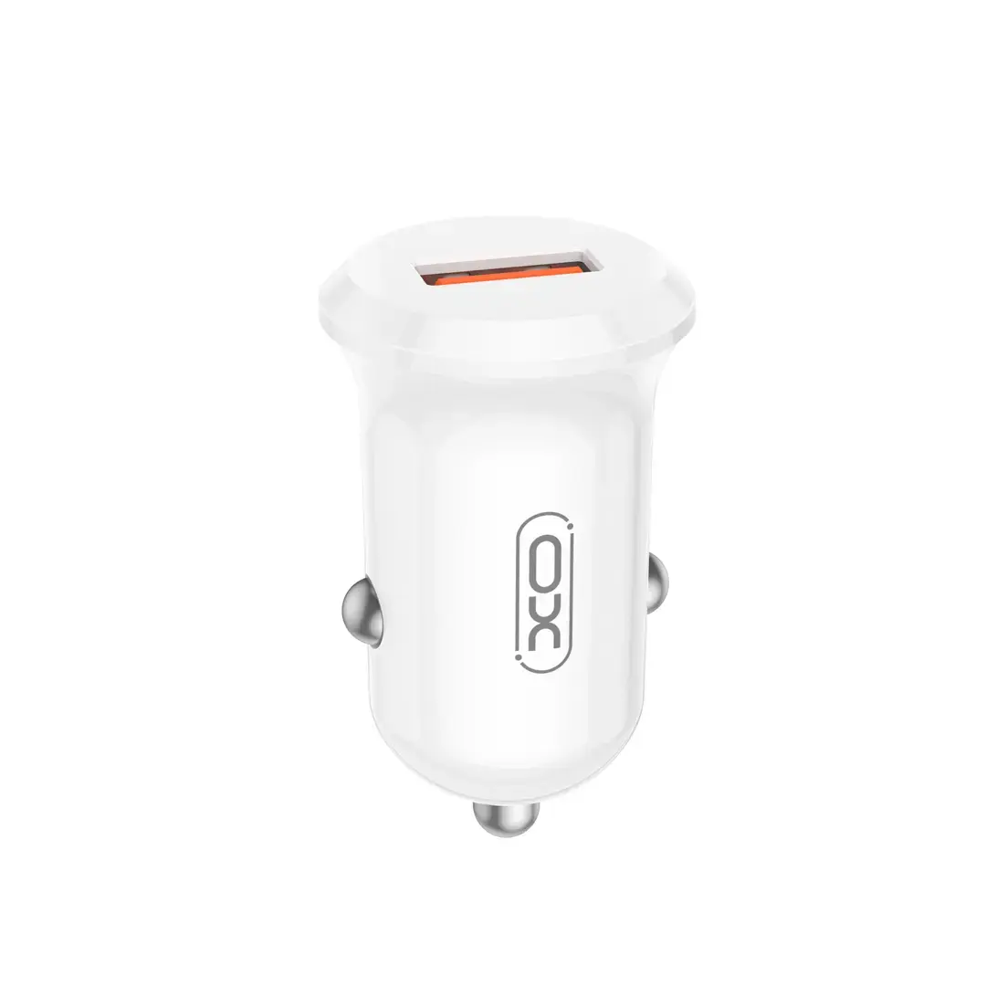 XO CC68 auto lādētājs | 18W | QC | USB-A | balts