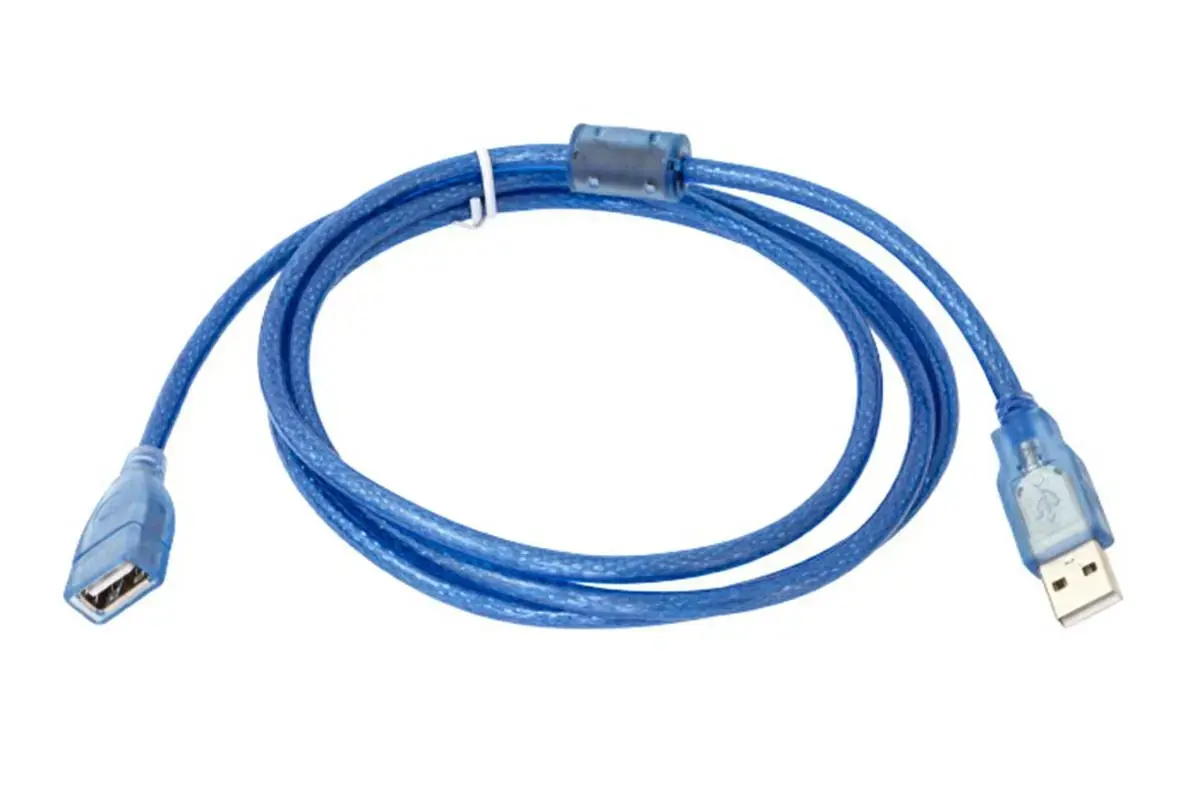 Fusion USB 2.0 pagarinātājs 1,3 m ar ferīta gredzenu (zils)