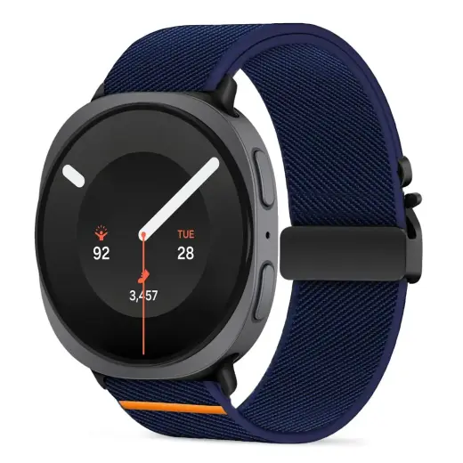 Tech-Protect išmaniojo laikrodžio dirželis Galaxy Watch 8/9/Classic (40/44/46 mm) | nailoninis | tamsiai mėlynas