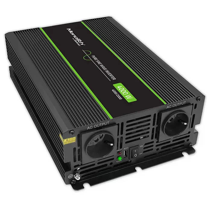 Qoltec Pure Sine Wave Inverter Monolith | 2000W | 4000W | 24V to 230V