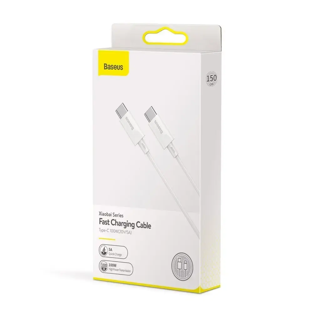 Baseus Xiaobai  USB-C -> USB-C charging cable 100W | PD 2.0 | 150 cm white
