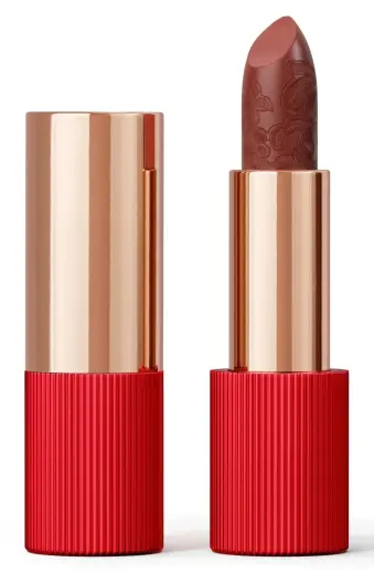La Perla, Matte Silk, Matte, Cream Lipstick, 102, Terracotta Red, 3.5 g