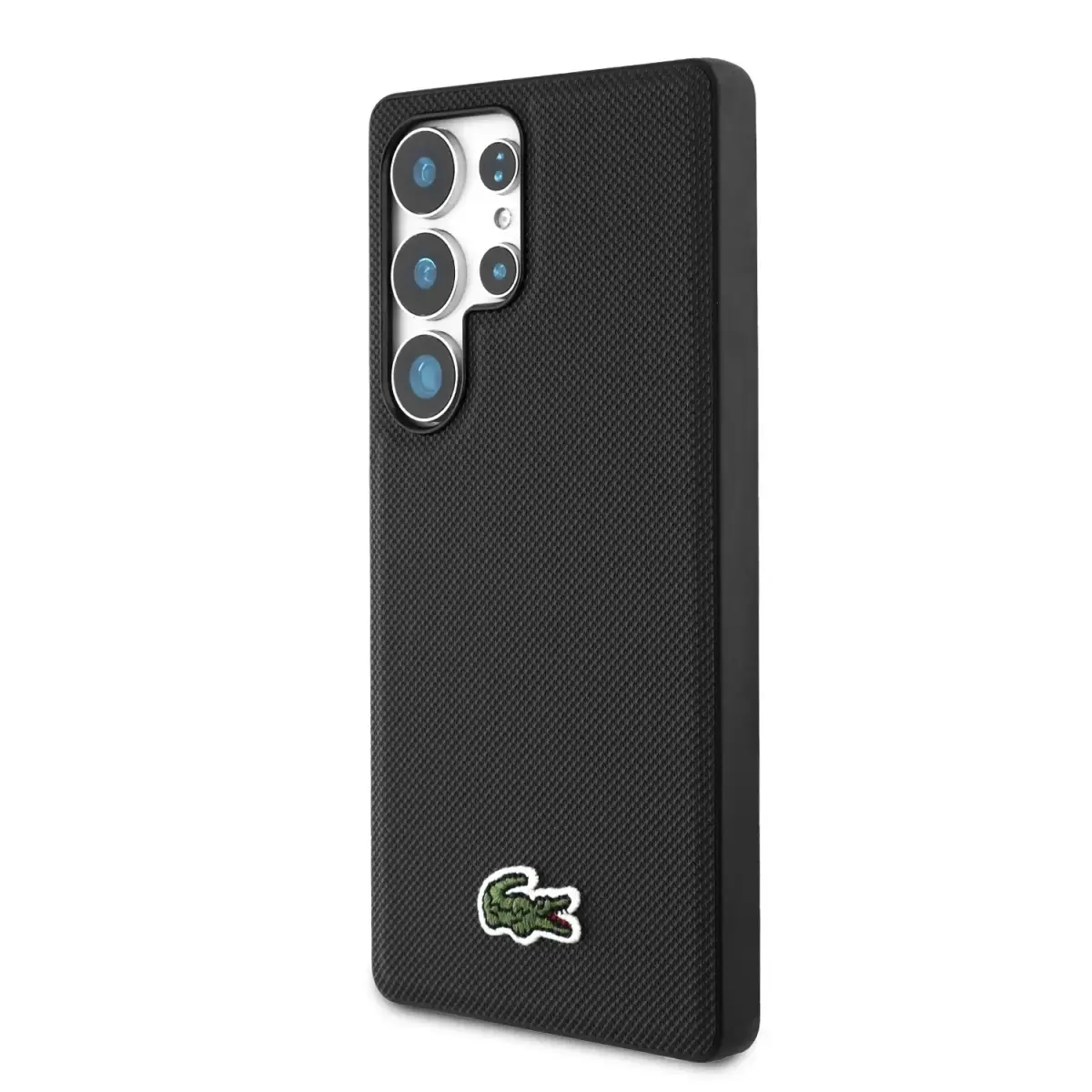 Lacoste Iconic Petit Pique Woven Logo telefoniümbris seadmele Samsung Galaxy S25 Ultra must