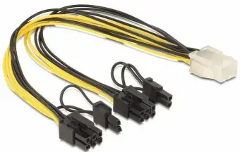 Kabelis Delock PCI-E 6pin - 2 x 8 pin