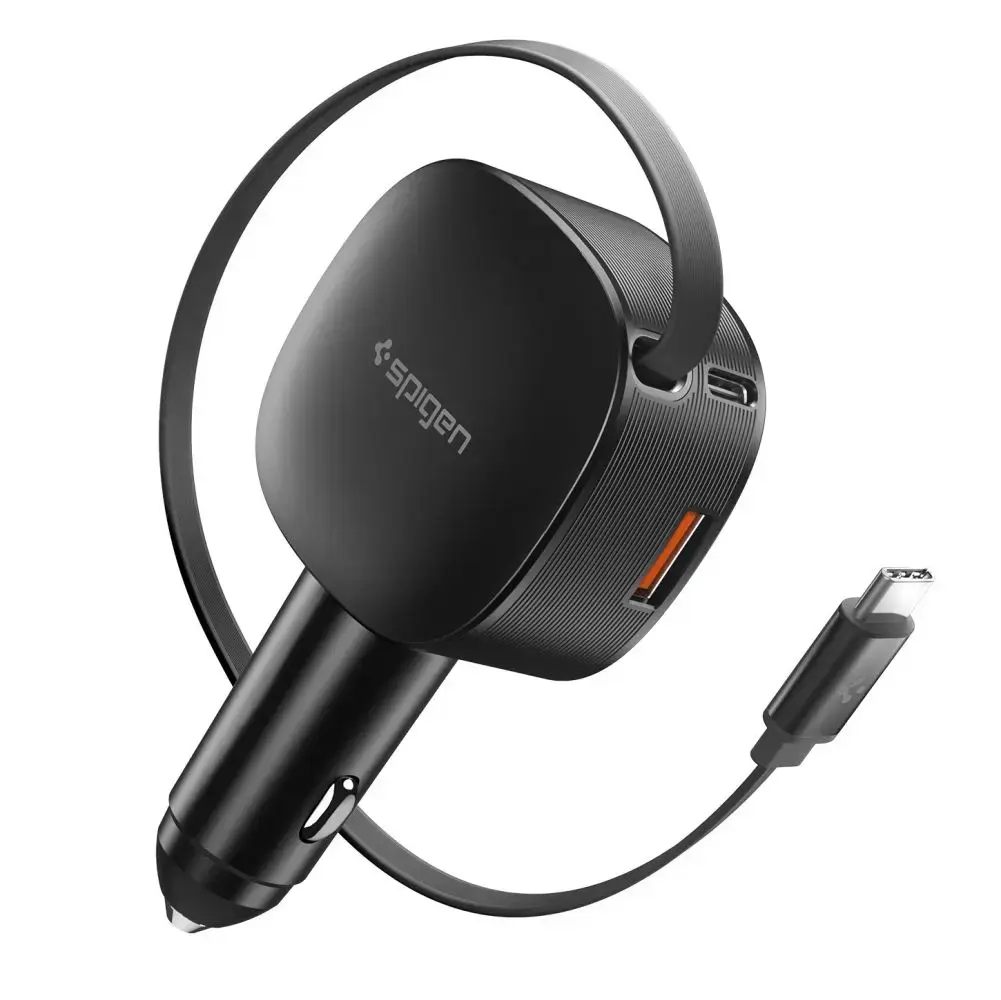 Spigen EV603BT Essential auto lādētājs | 60W | PD, QC | USB-A, USB-C | melns
