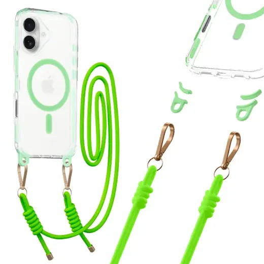 Tel Protect Strap Clear maciņš telefonam iPhone 17 zaļš