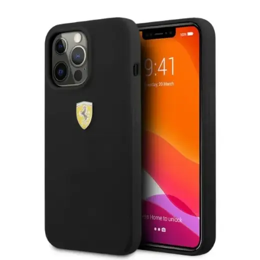 Ferrari FESSIHMP13XBK iPhone 13 Pro Max 6,7" czarny|black hardcase Silicone MagSafe