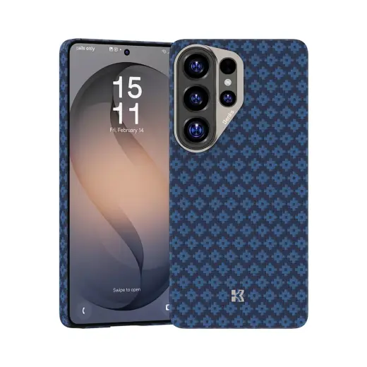 Benks Magnetic Armor Air Armor Grid Kevlar maciņš telefonam Samsung Galaxy S26 Ultra (S948) zils