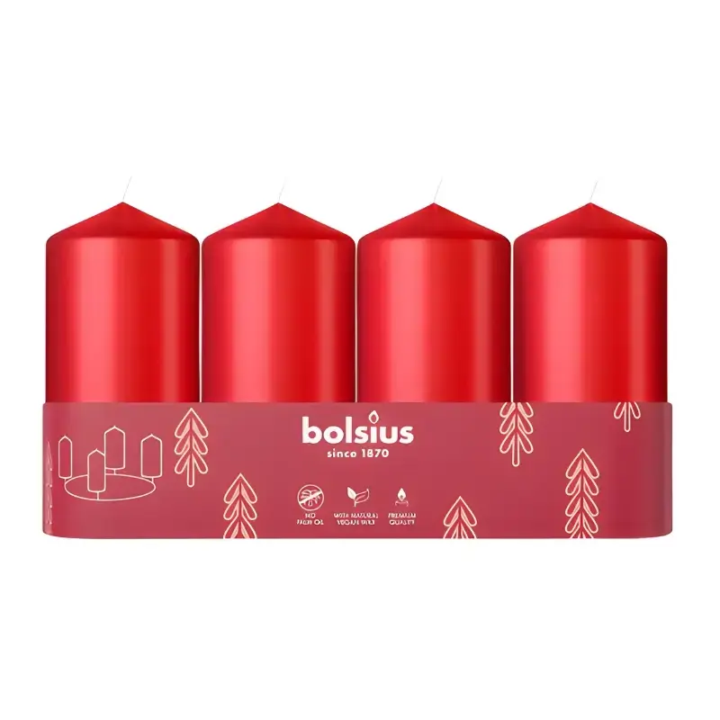 Sveces cilindrs 4 gab. Ø100x48mm sarkanas