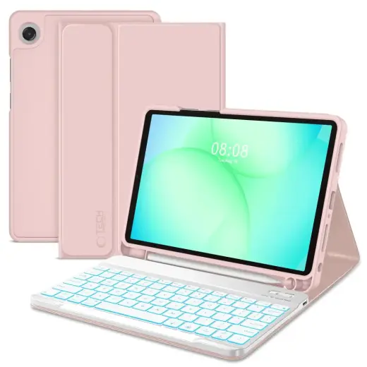 Tech-Protect SC Pen planšetdatora maciņš ar klaviatūru Galaxy Tab A9+ | Galaxy Tab A11+ rozā