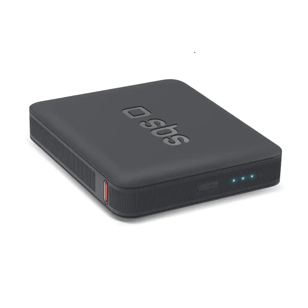 SBS NanoTube High-Density ārējais akumulators (powerbank) | 5 000 mAh | melns