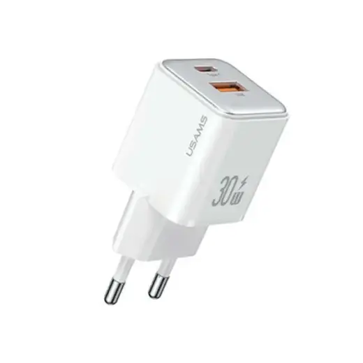 Зарядное устройство USAMS X-ron Series CC189 | 30W | PD | USB-A, USB-C | белое
