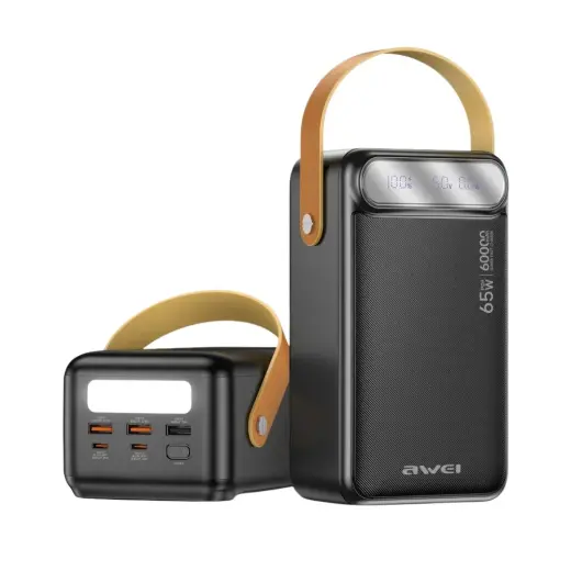 Powerbank Awei PA-82 60000mAh 65W PD     2xUSB-A/USB-C black