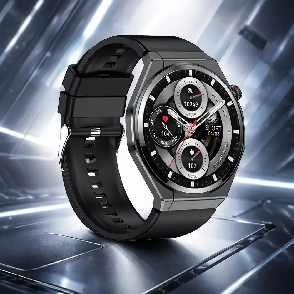 Blavec Smartwatch U-02 Kenzo HD AMOLED Voice Call (SWU0-B) czarny + 1 pasek