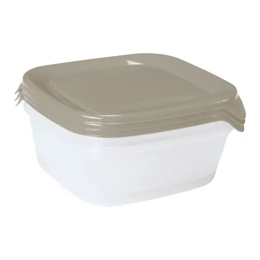 Food container set 3 pcs. square 3x0.8L Fresh&Go beige