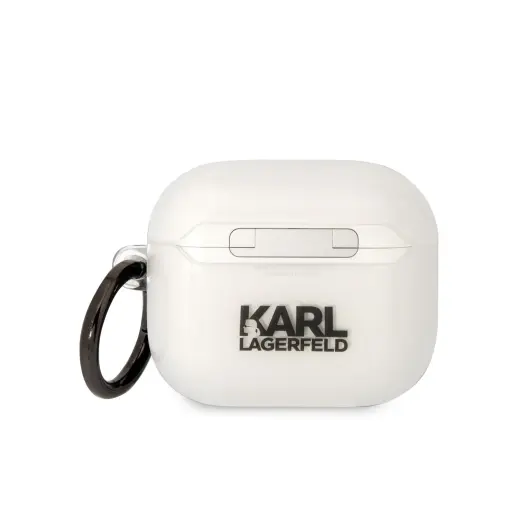 Karl Lagerfeld 3D Logo NFT Karl Head TPU Case for Airpods 3 White