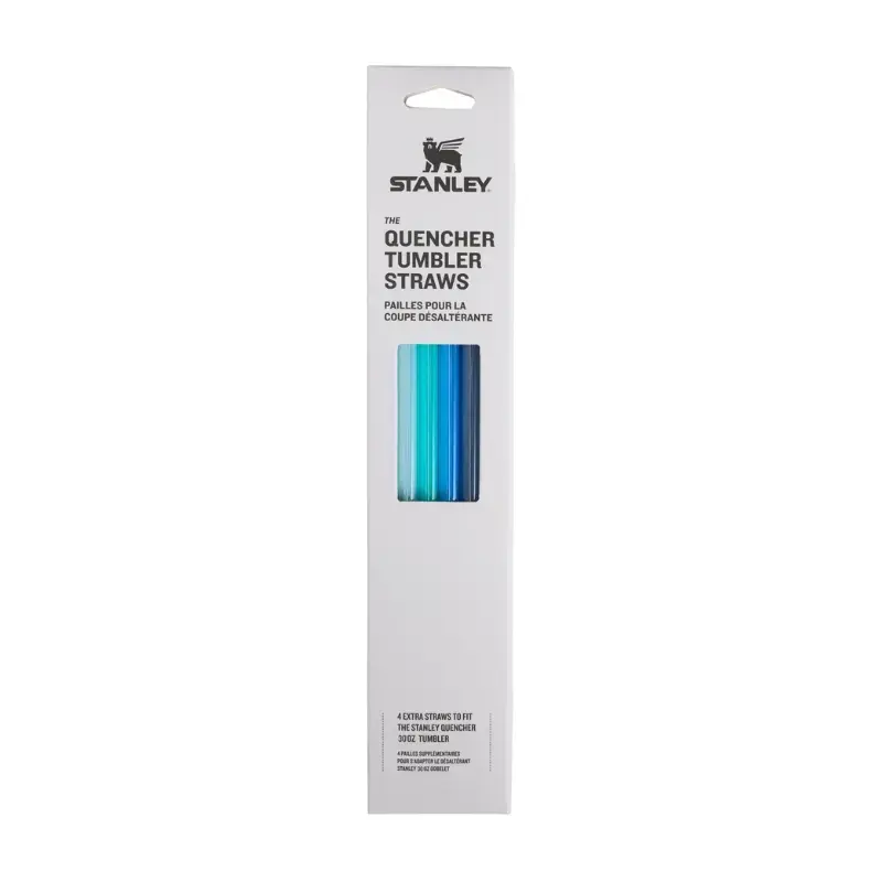 Salmiņu komplekts 4 gab. termokrūzēm The Quencher Travel Tumbler Straws 0,89L zili
