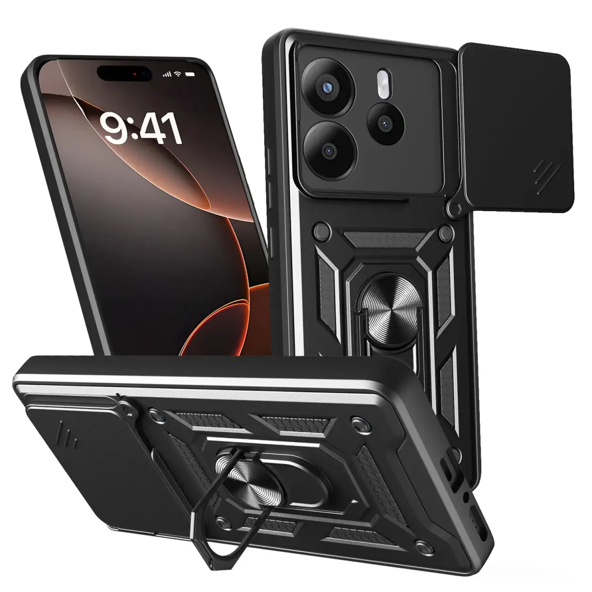 Defender Slide case for Xiaomi Redmi Note 14 5G (Global) black