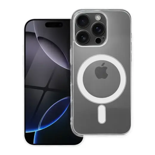 Clear 2 mm phone case with MagSafe support for iPhone 15 Pro transparent