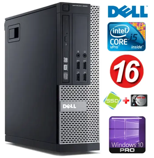 DELL 9020 SFF i5-4590 16GB 120SSD+500GB DVDRW WIN10Pro [refurbished]