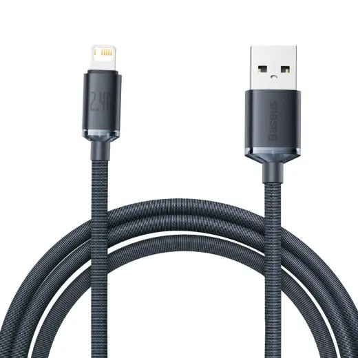 Baseus Crystal data transfer and charging cable | USB-A to Lightning | 12W | 2m | black