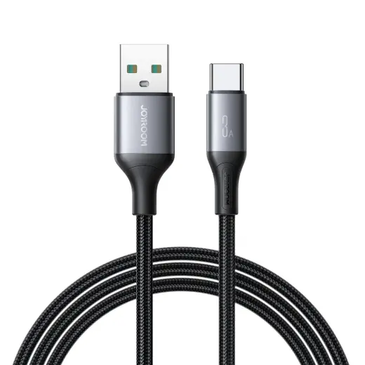 Joyroom S-A28 Flash Series datu pārraides un uzlādes vads | USB-A uz USB-C | 15W | 1m | melns