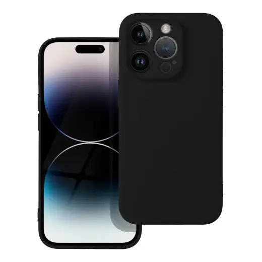 Silicone Mag Cover phone case with MagSafe support for iPhone 14 Pro black