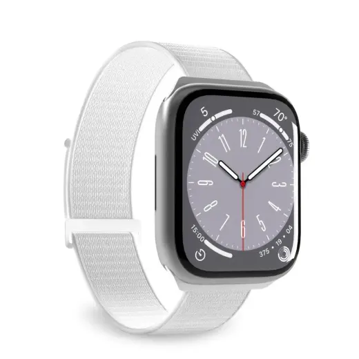 Puro Sport nutikella rihm Apple Watch (38/40/41 mm) jaoks | nailonist | valge