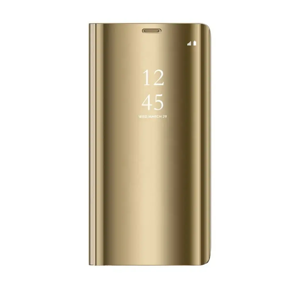 Smart Clear View case for Samsung Galaxy S23 gold