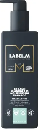 Label.m Organic Lemongrass Moisturising Shampoo for All Hair Types 300 Ml