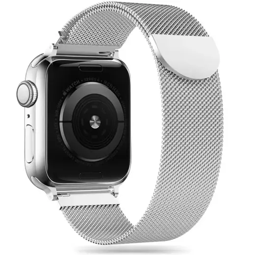 Tech-Protect MilaneseBand nutikella rihm Apple Watch 4/5/6/7/8/9/SE (38/40/41 mm) jaoks | roostevaba teras | hõbedane