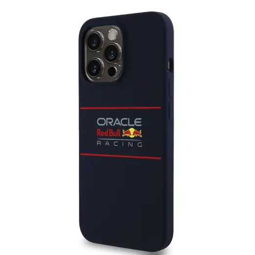 Red Bull Silicone Horizontal Logo telefona maciņš priekš iPhone 13 Pro ar MagSafe atbalstu tumši zils