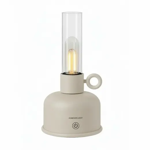 Forever Light Vintage Petroleum LED Lamp FLR-05 Light Beige