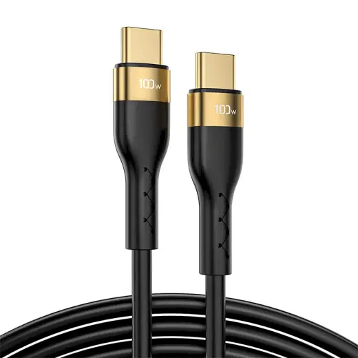 Joyroom Liquid Silicone USB Type C - USB Type C charging | data cable PD 100W 2m black (S-2050N18-10)