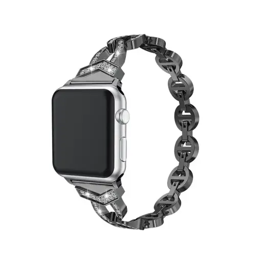 Fusion Bracelet loop viedpulksteņa siksniņa priekš Apple Watch (42/44/45 mm) | nerūsējošs tērauds | melna