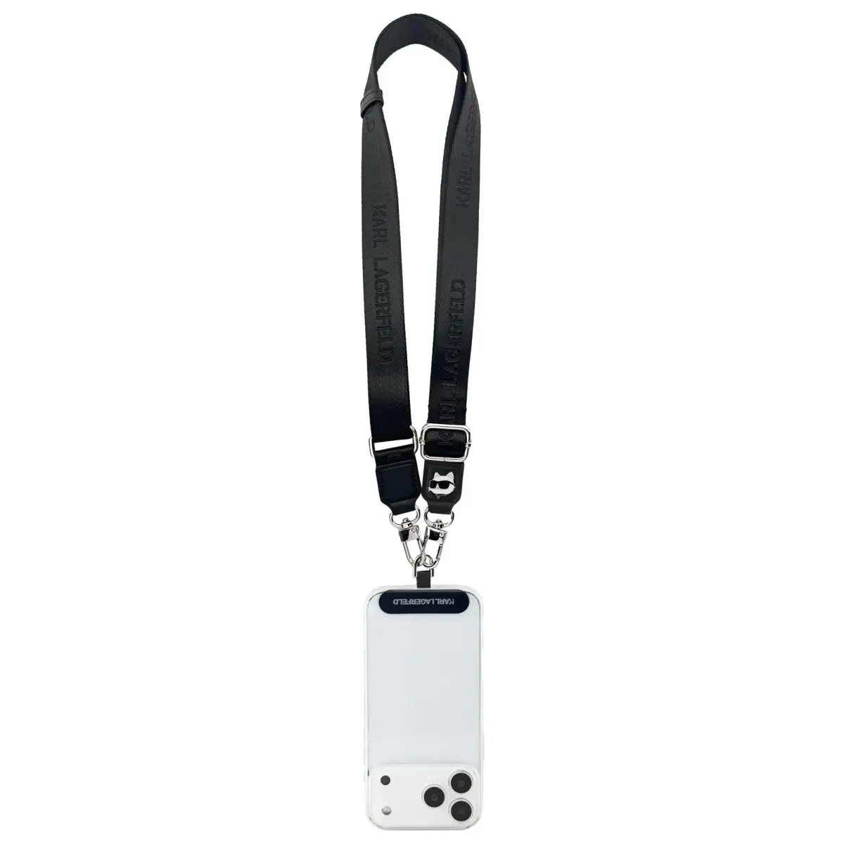 Karl Lagerfeld Universal Crossbody Strap Choupette Patch Black