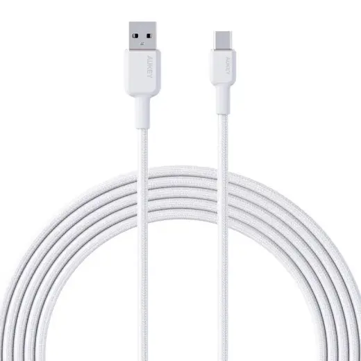 Aukey CB-NAC1 datu pārraides un uzlādes vads | USB-A uz USB-C | 1m | balts