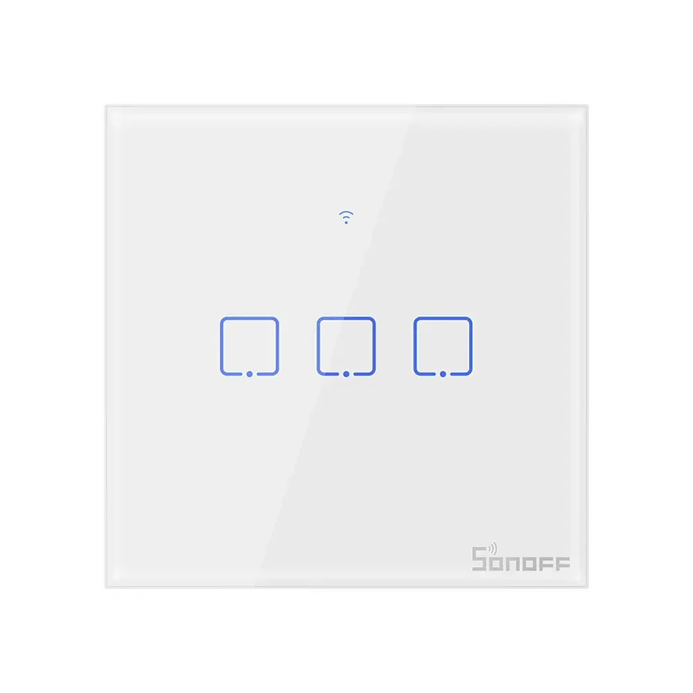 Išmanusis Wi-Fi liečiamas sieninis jungiklis Sonoff T0EU3C TX