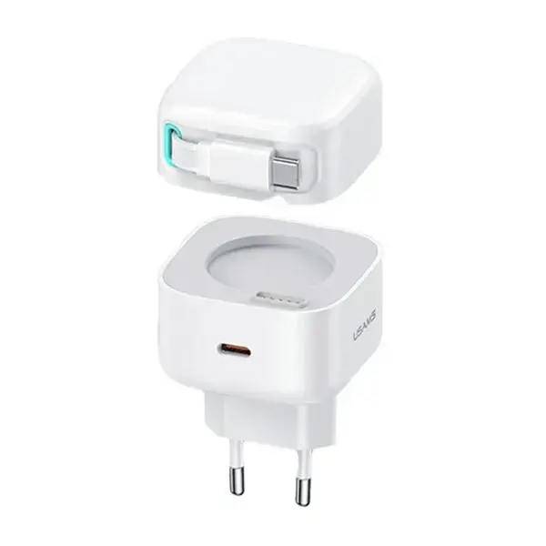 USAMS XMF Series CC202TC02 tīkla lādētājs | 35W | GaN, PD, QC | USB-C | balts