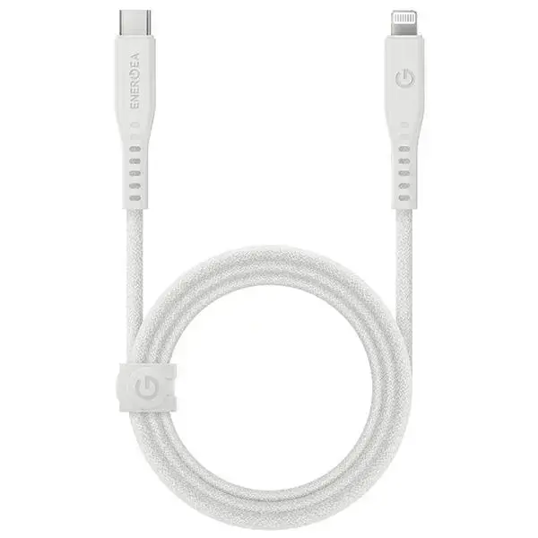 ENERGEA Flow datu pārraides un uzlādes vads | MFI | USB-C uz Lightning | 60W | 1.5m | balts