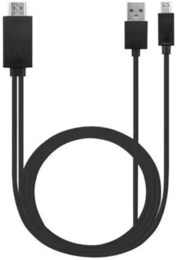 Goodbuy Micro USB uz HDMI 1080P HD TV kabeļa adapteris Android Samsung telefoniem 11PIN melns