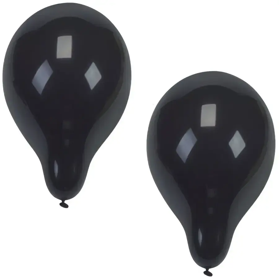 Papstar Black balloons 25cm, 10pcs