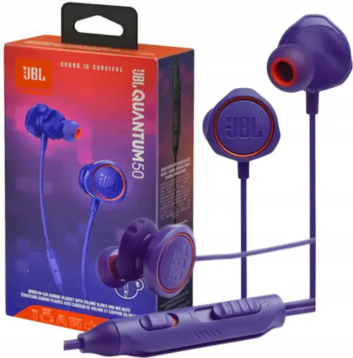 Wired earphones Jack 3,5 mm JBL Quantum 50 blue 
