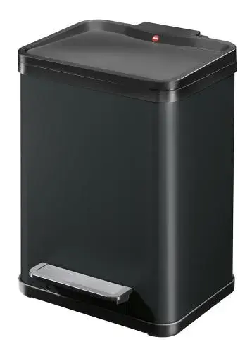 Atliekų rūšiavimo šiukšliadėžė su pedalu Öko duo Plus M / 2x9L / juoda