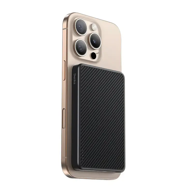Benks MP17 Aramid Fiber 600D ārējais akumulators (powerbank) | 10 000 mAh | USB-C, MagSafe, Wireless